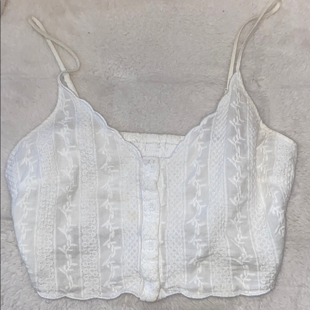 White crochet top